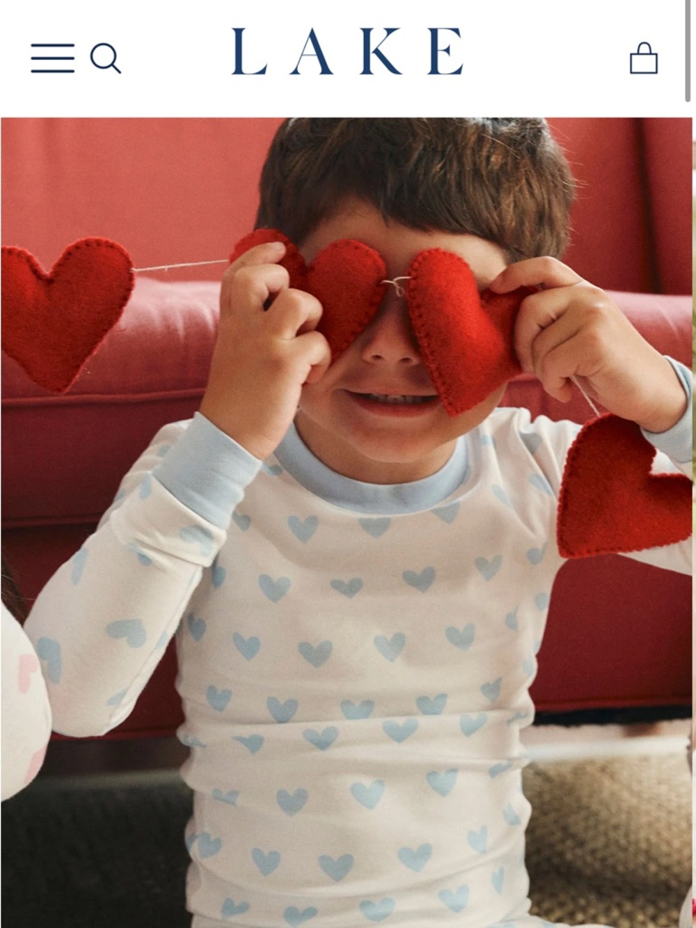 LAKE Baby Heart Print Pajama Set - Picture 3 of 3